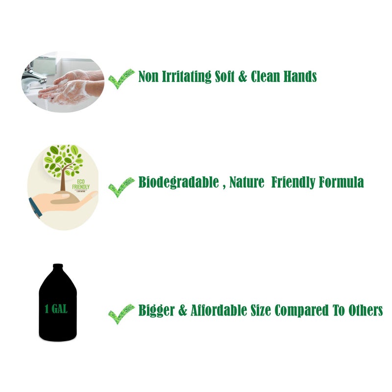 GreenFist Foaming Hand Soap Refills [ Foam Refill ] Gentle-Hand Wash Lemon Scent, 128 ounce (1 Gallon) - Image 4